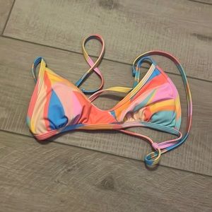 multicolored bikini top